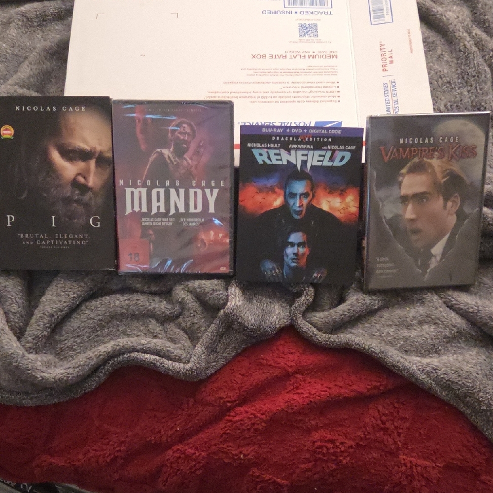 Nicolas Cage Movie DVD Collection - Black and Red Covers